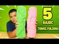 Towel folding 5 basic design tutorial