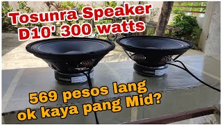 Tosunra Speaker 300 Watts Napaka Mura 10 Inches Ok Kaya Pang Mid?