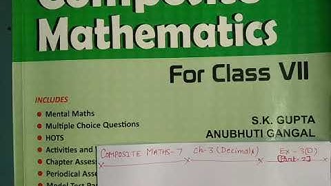 COMPOSITE MATHS CLASS-7 CHAPTER-3 (DECIMALS) EXERCISE-3(D) PART-2 SOLUTION BY ADNAN SIR