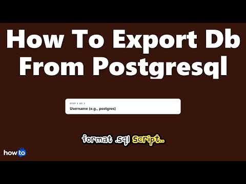 How to export db from postgresql (Step by Step)