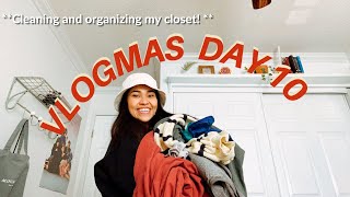 cleaning out my closet! (Organizing &amp; decluttering) * vlogmas day 10*