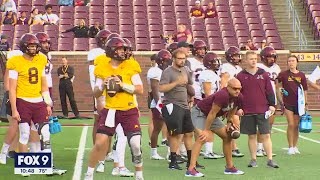Gophers hold night practice at Huntington Bank Stadium