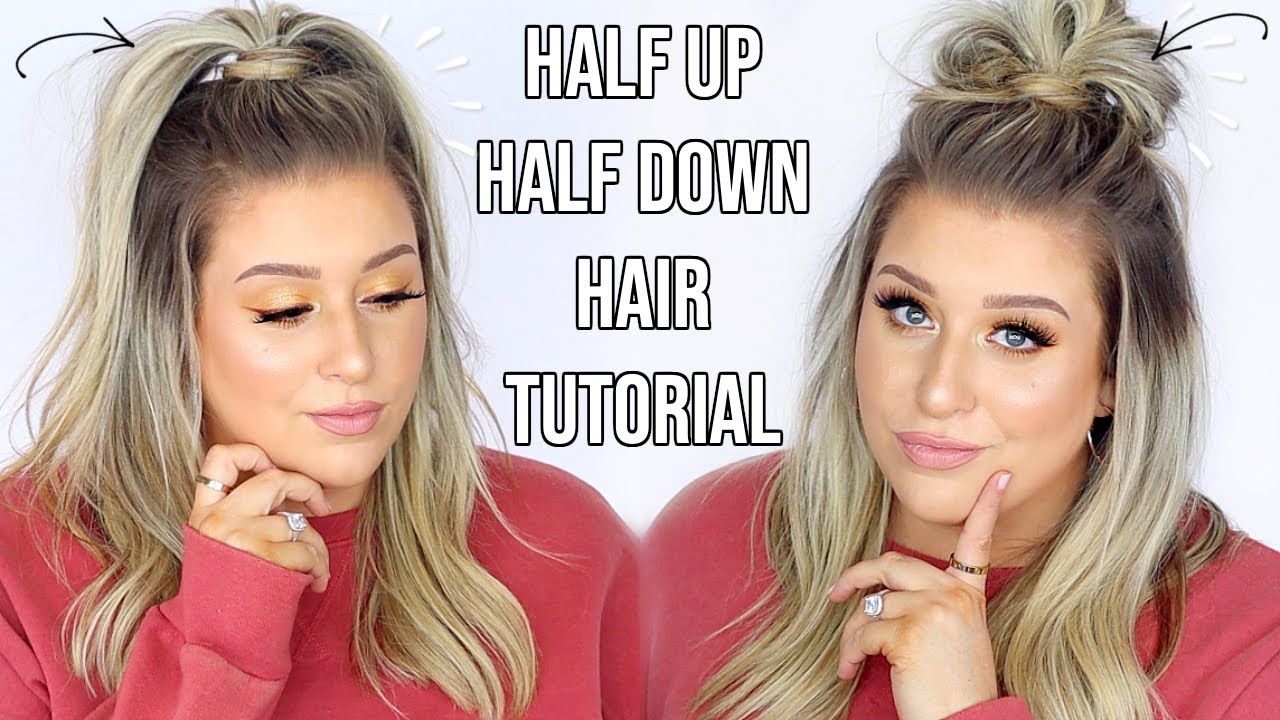 Easy Half Up Half Down Hairstyles How To Do Half Up Half Down Hair Quick Amp Easy Hair Tutorials