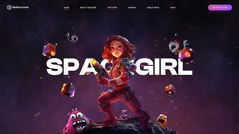 Designing Spacegirl Landing Page UI Design | Photoshop and XD - Speed Art | Midjourney Images