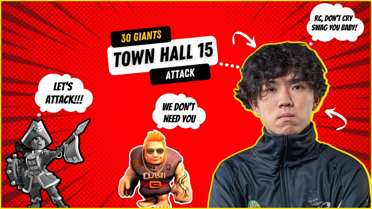 KLAUS INSANE 30 GIANTS ATTACK WITH RC SWAG 😮😮 CLASH OF CLANS