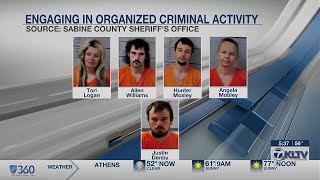5 people charged with organized crime in Sabine and San Augustine counties