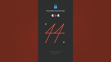 How To Make 44 Pattern Lock 🔐 #techvasi #shorts #pattern