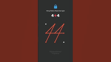 How To Make 44 Pattern Lock 🔐 #techvasi #shorts #pattern