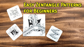 #Zentangle #2023多圖結合 - day 01 :  Easy Zentangle Patterns for Beginners #Arukas #CrescentMoon #Mooka