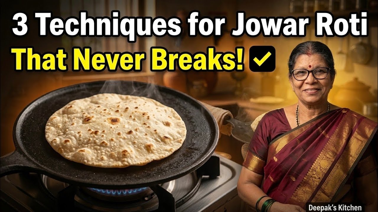 Amma's secret Soft Jowar Roti That Never Cracks | Amma's 3-Technique Masterclass (Gluten-Free)