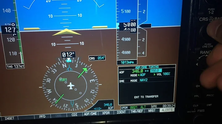 How to tune an NDB and DME on the G1000