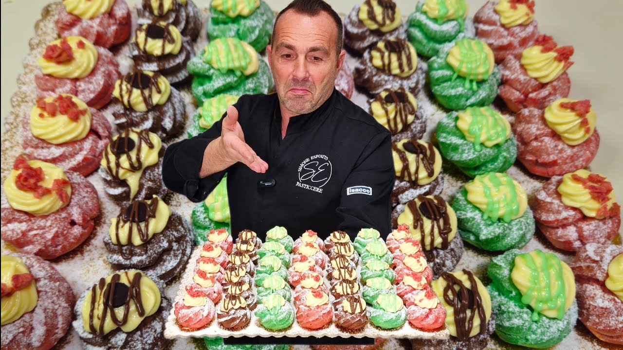 ZEPPOLE DI SAN GIUSEPPE 3 GUSTI INNOVATIVI-🔴RED VELVET🟢PISTACCHIO🟤CIOCCOLATO-FATTE TOTALMENTE A MANO