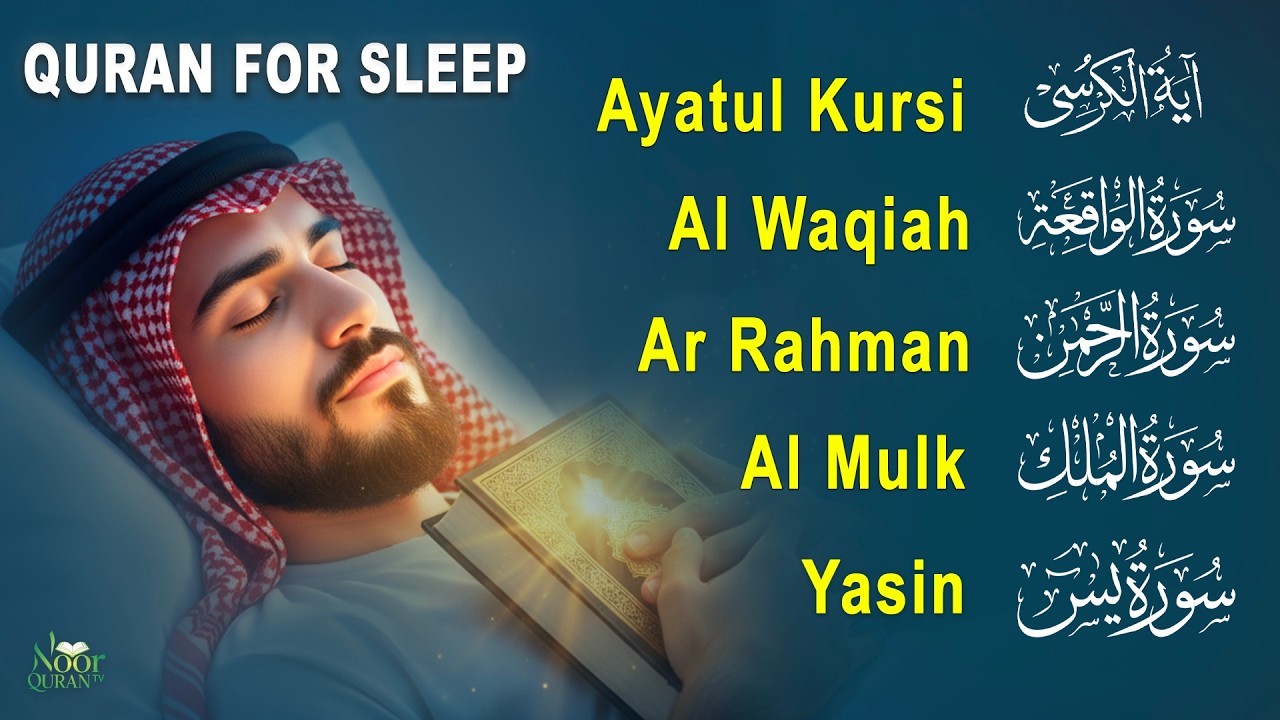 Beautiful Quran for Deep Sleep | Al-Fatiha,Ayatul Kursi,Surah Ar-Rahman, Al-Mulk, Yasin - Alaa Aqel