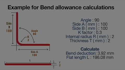 How to find the sheet metal bend allowance and Setback by using standard formulas and charts