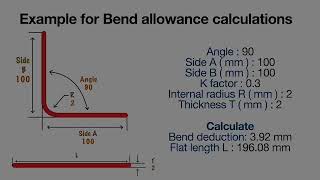 How to find the sheet metal bend allowance and Setback by using standard formulas and charts screenshot 5