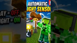 Automatic Light Sensor in Minecraft! 💡 #minecraft #hacks #shorts