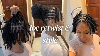     Fresh Retwist + Cute Loc Style 😍 | Step-by-Step Routine