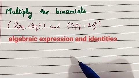 Algebraic expression and identities class8 ex 9.4| class8 ex 8.4|class8 ch8|multiply the binomials