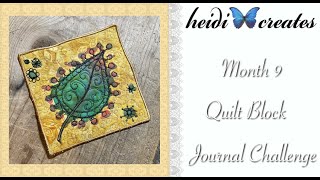 Quilt Block Journal Challenge - Month 9 September #12HeidiCreates