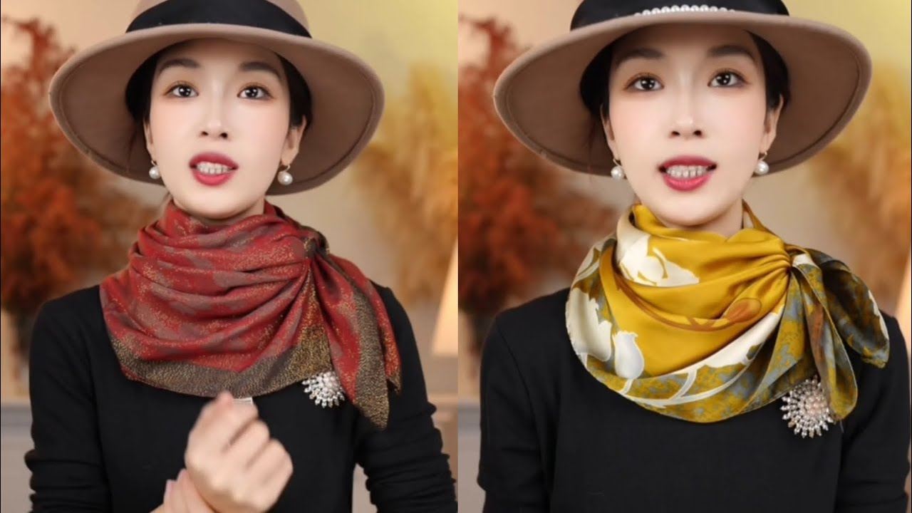 100 Stylish Ways to Tie a Silk Scarf #fashion #scarf #scarffashion