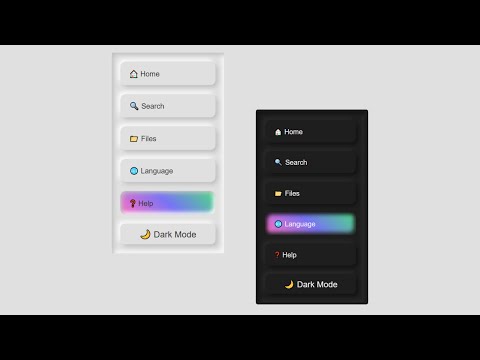 Responsive Neumorphism Vertical Navbar using [Html,Css and JS].