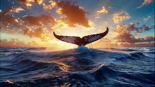 Ai Splashing Whale Tail Sunset Loop