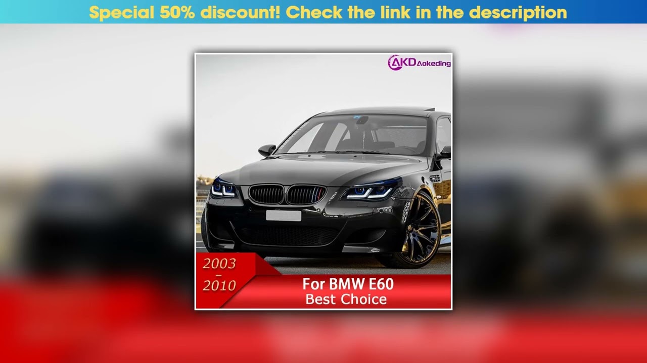 Deal Car Headlights for BMW E60 2003-2010 5 Series 520i 525i 530i LED Auto Headlight Assembly Upgra