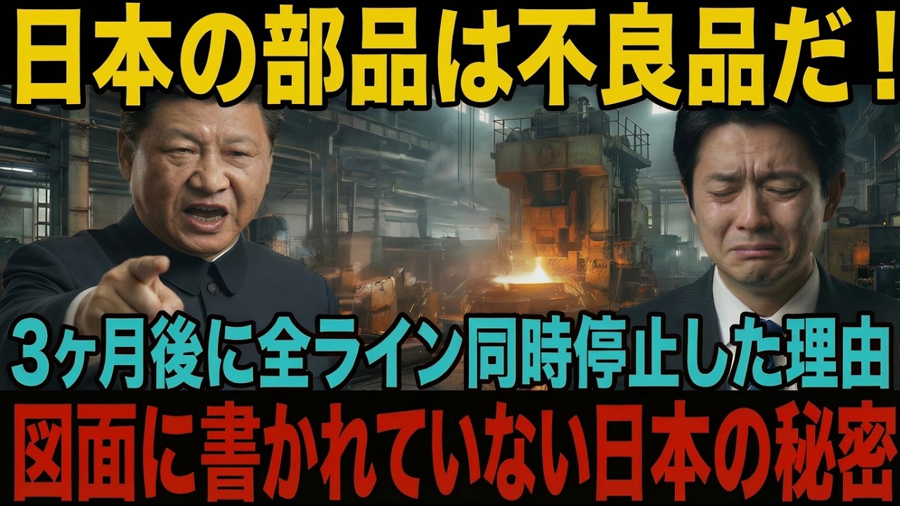 【海外の反応】「日本の部品は不良品だ」中国最大のEV工場が日本企業を追放→3ヶ月後、全ラインが同時停止し中国側が凍りついた