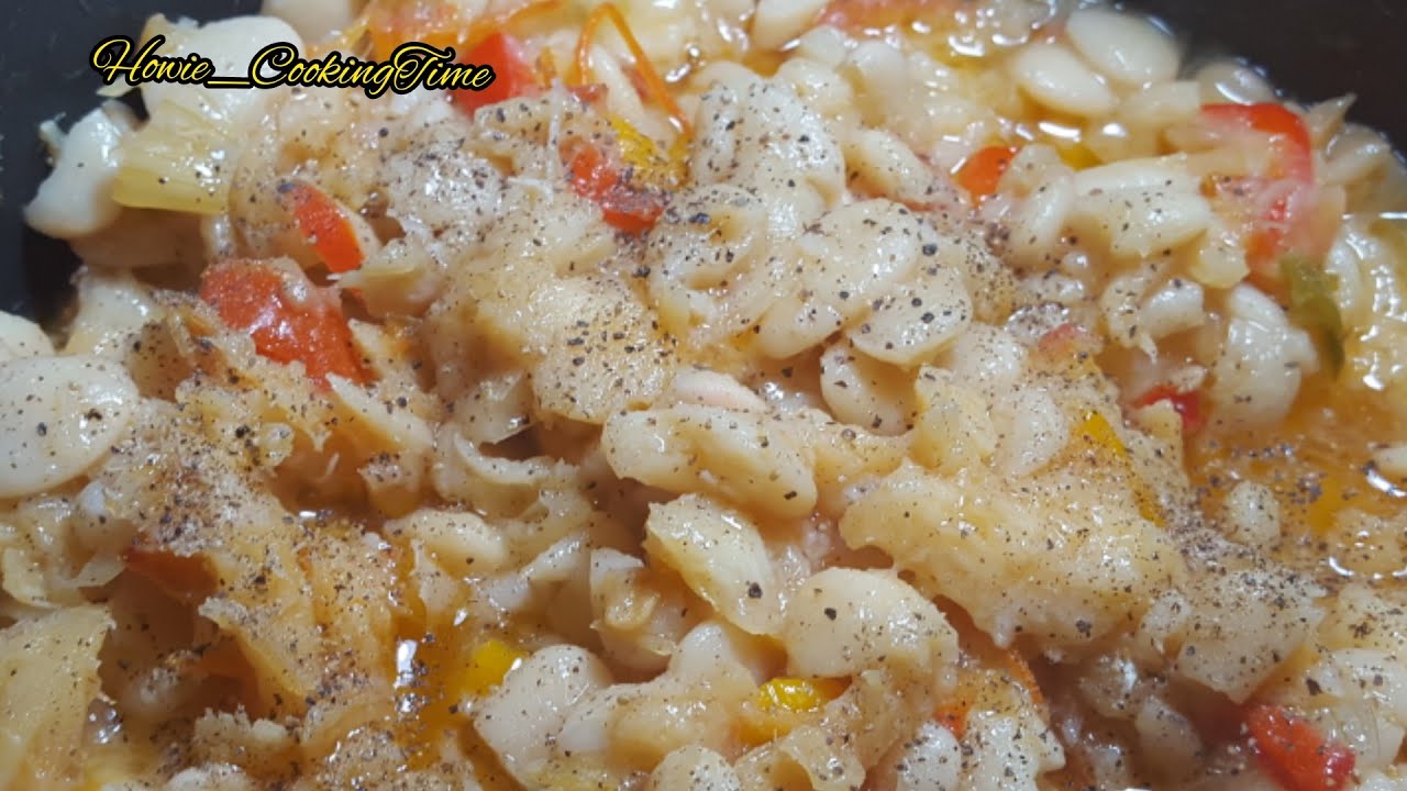 HOW TO MAKE JAMAICAN SALTFISH WITH BUTTER BEANS 🇯🇲 Howie_Cooking Time