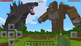 I Found GODZILLA x KONG in Minecraft Pocket Edition...