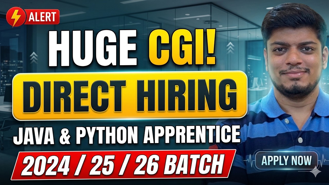 🔥Finally CGI Direct Hiring | Java/Python Hiring | Off-Campus Drive 2026 ...