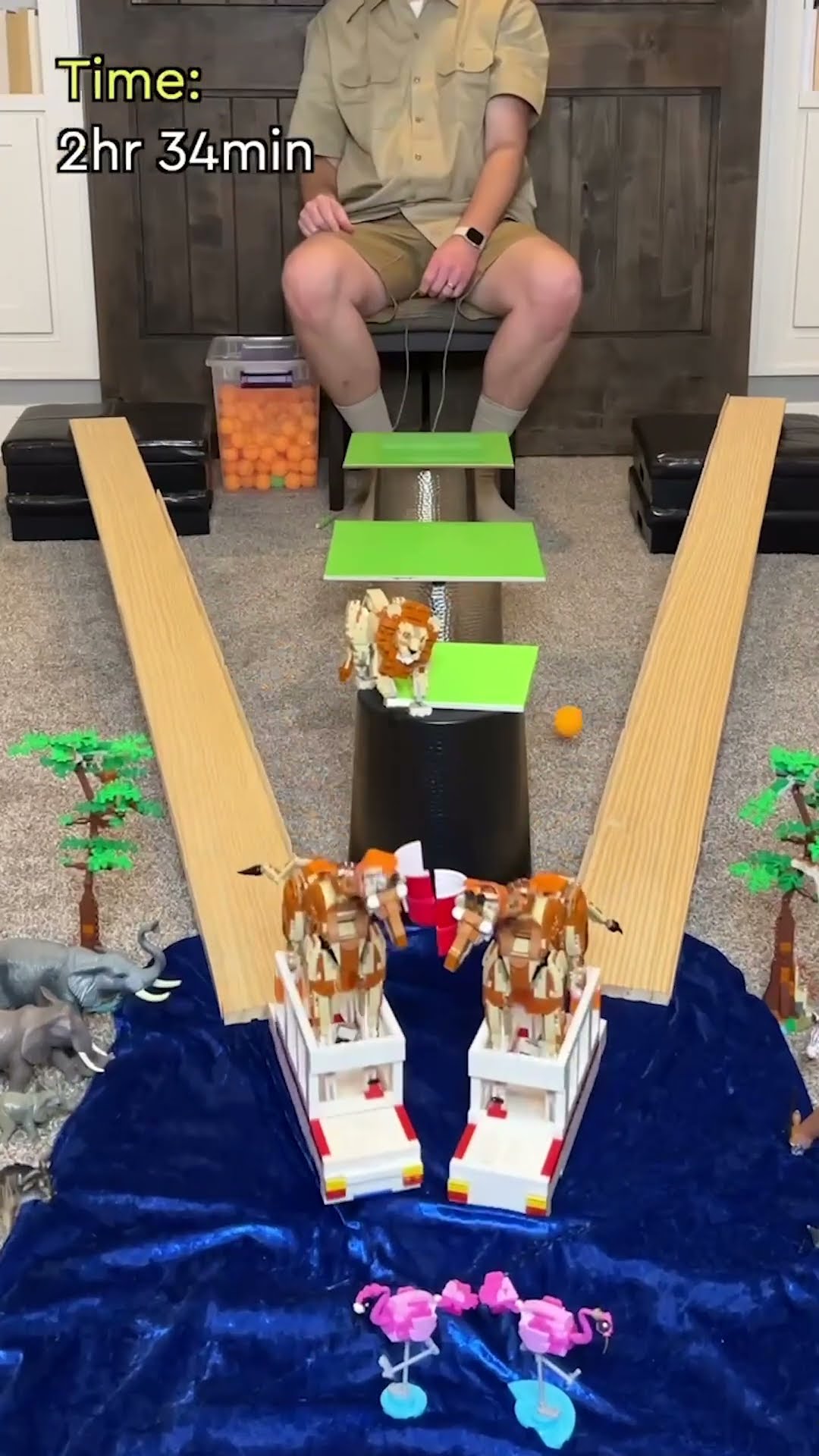 The king of the jungle is no match for the king of trick shots ??? #shorts