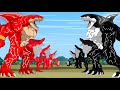 RED SHARKZILLA vs BLACK SHARKZILLA : Who Is The Next King Of Sea ??? | Godzilla Cartoon Compilation