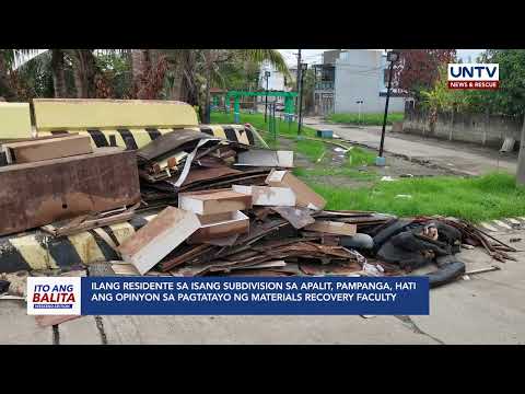 Ilang residente sa isang subdivision sa Apalit, Pampanga, hati ang opinyon sa pagtatayo ng MRF