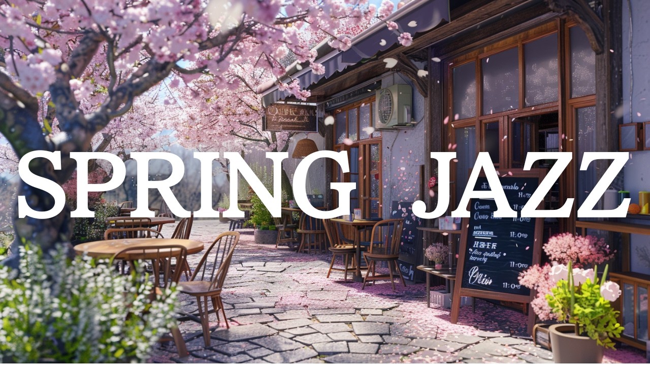 Spring Jazz 🌸📚 | Light Café Morning Studying Vibes