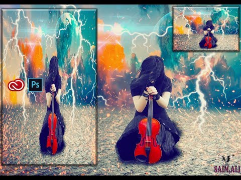 violin Girl Photo Manipulation  Photoshop cc2018 Tutorial