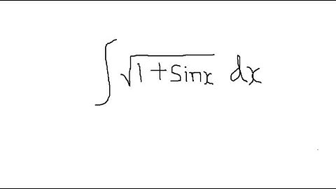 integrate sqrt(1 + sin x) dx