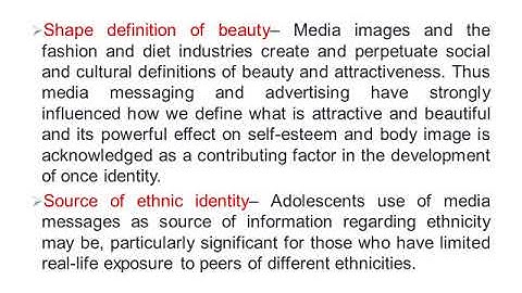Influence of MEDIA on identity formation
