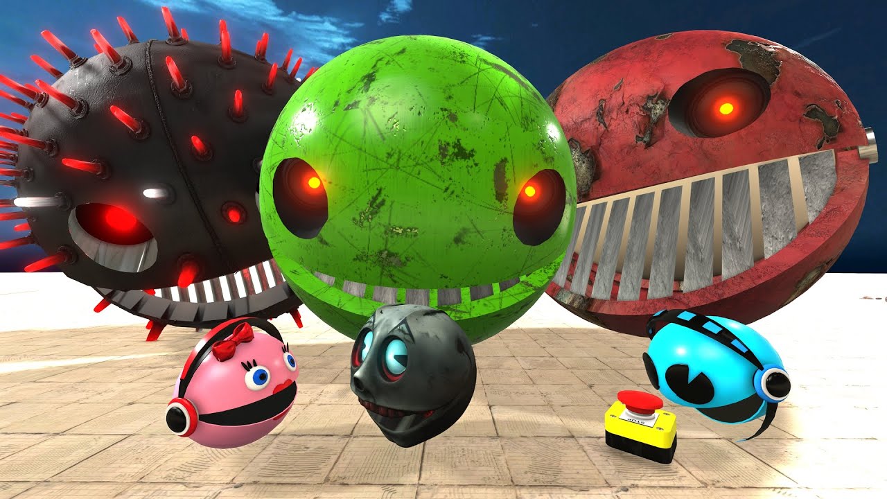 ПАКМАН И РОБОТ ПАКМАН ПРОТИВ 2ПАКМАН-МОНСТРОВ