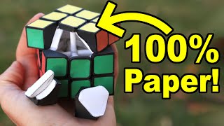 New Insanely LIGHT Rubik's Cube  Made of PAPER!