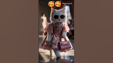 😻 "Beautiful White Cat’s Runway Walk 🐾 | Cutest Cat Model Ever! | #Shorts"