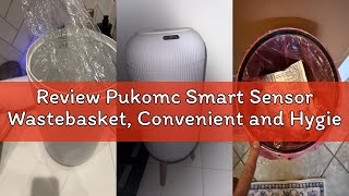 Review Pukomc Smart Sensor Wastebasket, Convenient and Hygienic Easy to Use, Technology Sensor Water