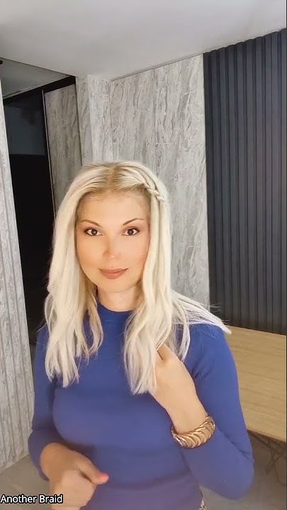  Easy waterfall braids half up #shorts - YouTube