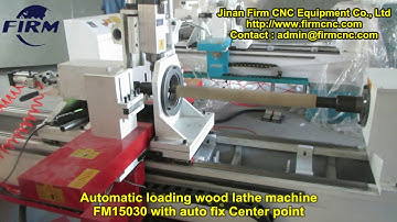 Automatic loading wood lathe machine FM15030 with auto fix Center point