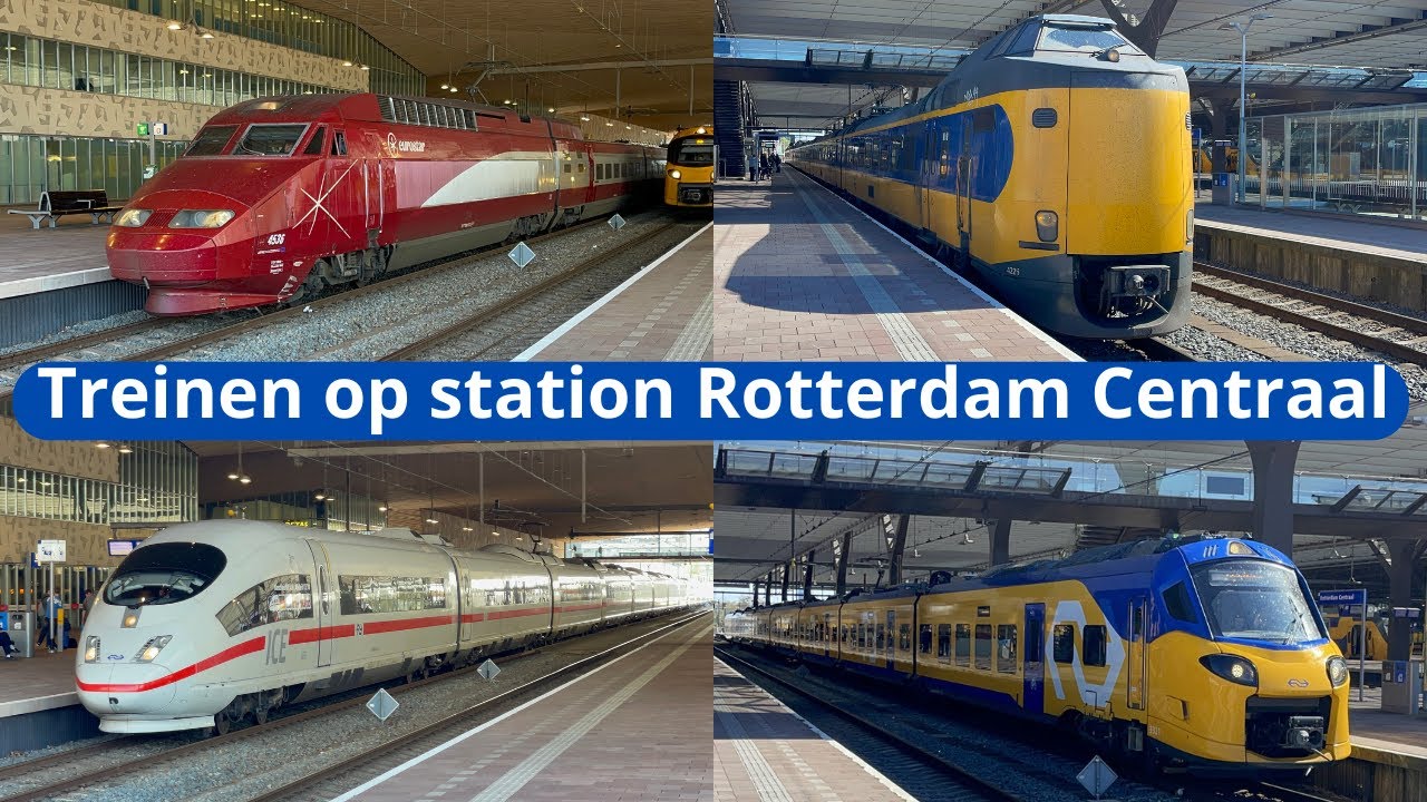 Treinen op station Rotterdam Centraal - 5 en 12 april 2025
