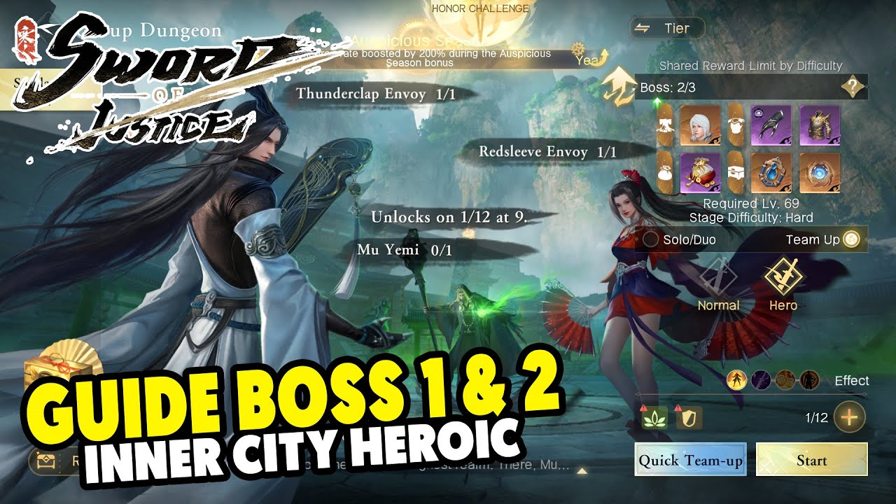 Full Guide Boss 1 & 2 Sundance Inner City Heroic  - SWORD OF JUSTICE