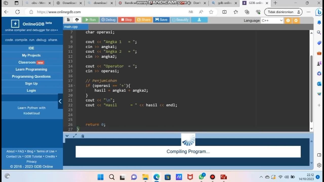 MEMBUAT PROGRAM KALKULATOR SEDERHANA DENGAN MENGGUNAKAN BAHASA C++ ...