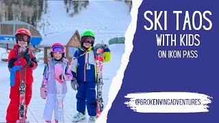 Ski Taos Ski Valley on IKON Pass with kids... Full-time Travel Family on 3-month ski journey