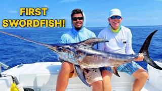He Finally Caught His First Swordfish!