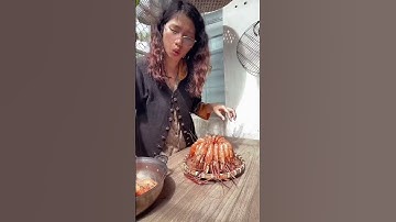 Tôm càng luộc nước dừa thịt ngọt gạch béo ngậy luôn #shorts